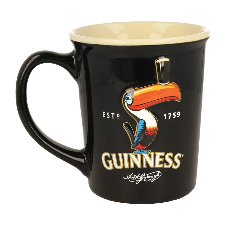 Guinness Toucan Embossed Black Mug