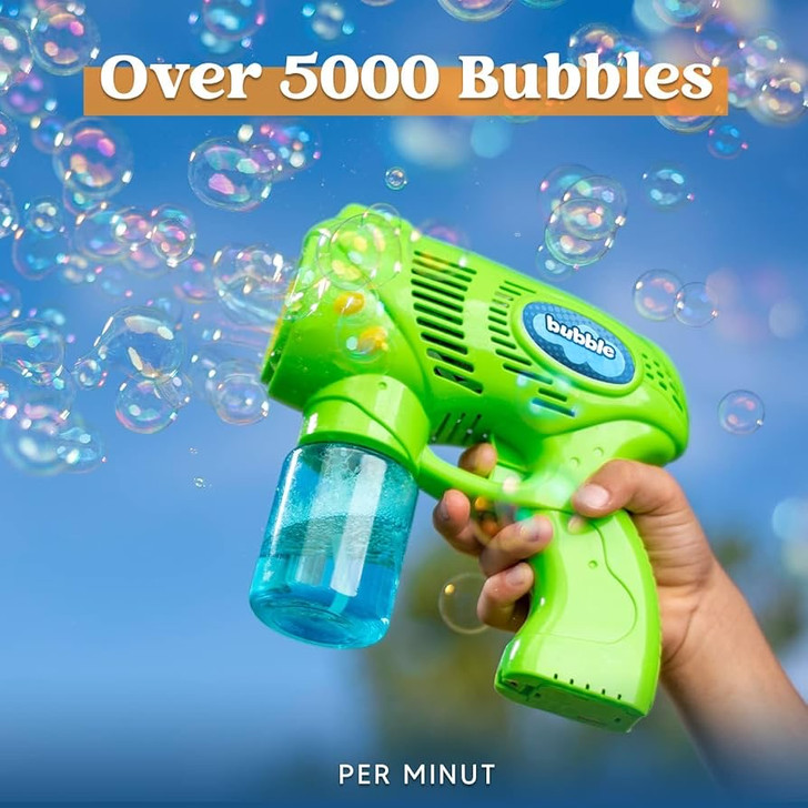 Bubble Gun With 2 Bubble Bottles