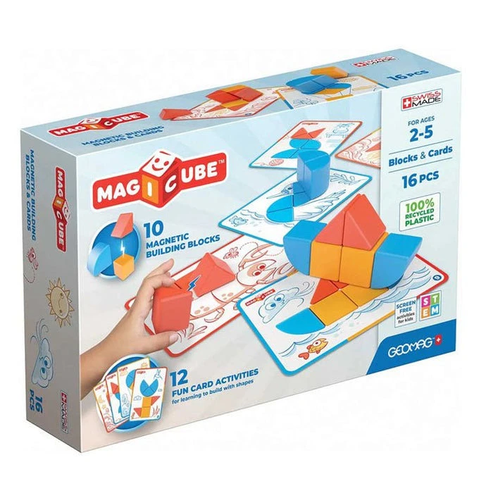 Geomag Magicube - Blocks & Cards - 16 Pieces