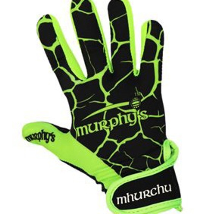 Murphy's Gaelic Gloves Junior 5 / Under 10 Black/Lime