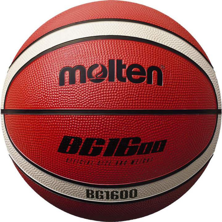 Molten 1600 Rubber Basketball (6, Tan/White)