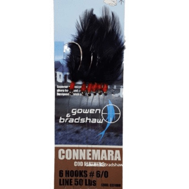 Connemara Mackerel Feather Black 6hk 2/0