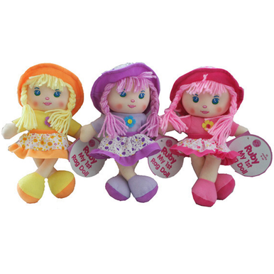 40Cm Rag Dolls (Available in Pink & Purple)