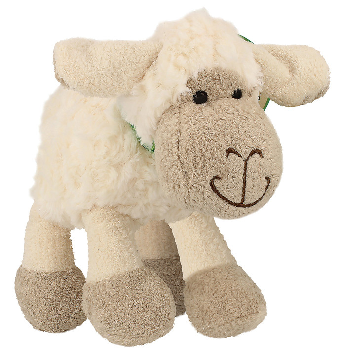 Soft Toy Sheep With Bow - Small Cream