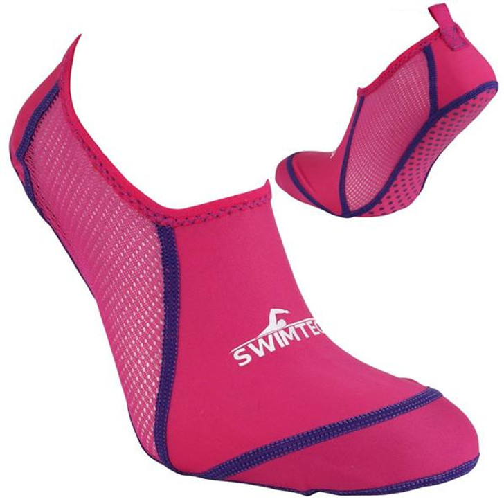 SwimTech Pool Socks (Pink, 5-7)