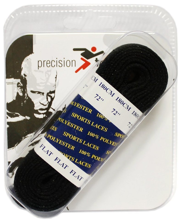 Precision Flat Laces (Single) (Black, 180cm)