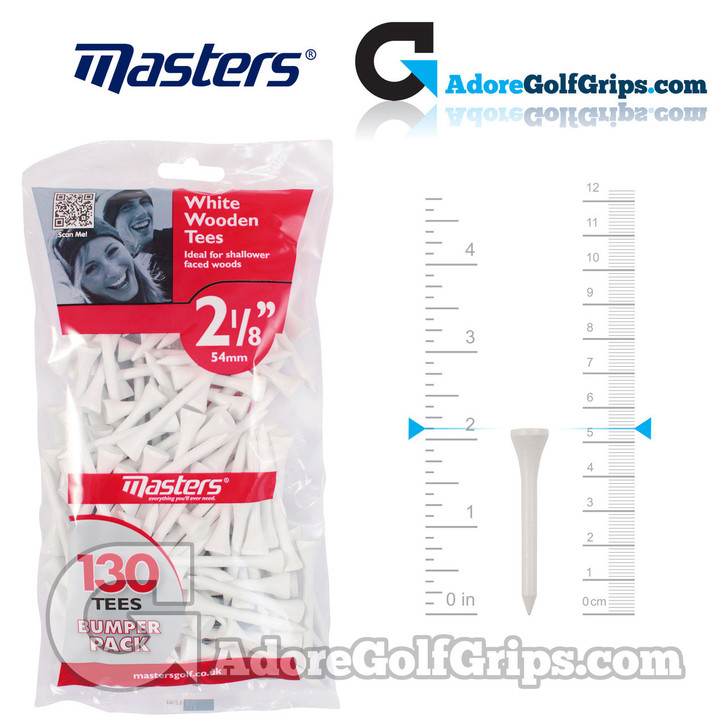 Masters Wood Tees (Bag of 130) 2.125 White