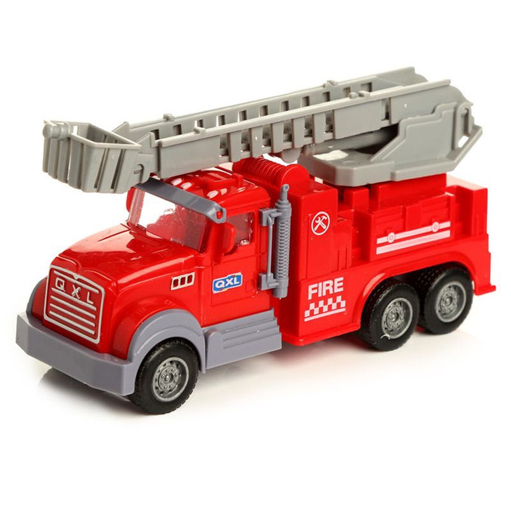 Fire Engine Rescue Truck Pull Back Action Toy