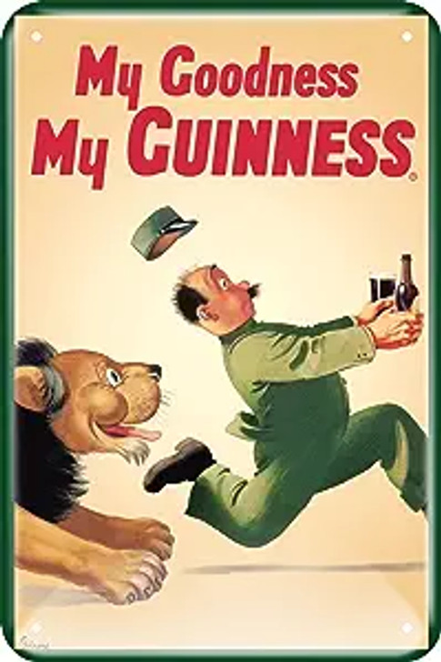 Guinness Metal Sign - Lion