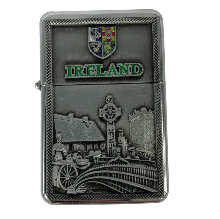 Ireland College Oil Lighter - Silver