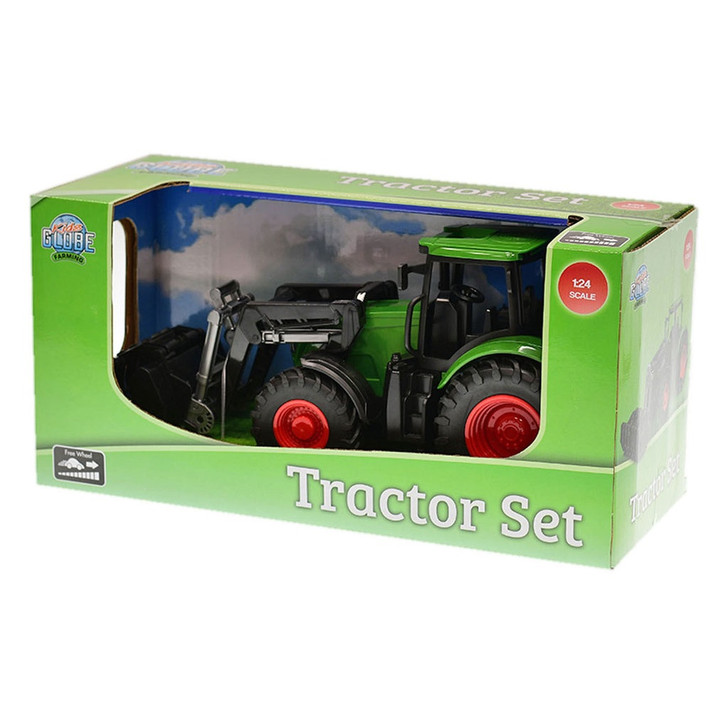 "KIDS GLOBE" 27cm TRACTOR WITH FRONT LOADER