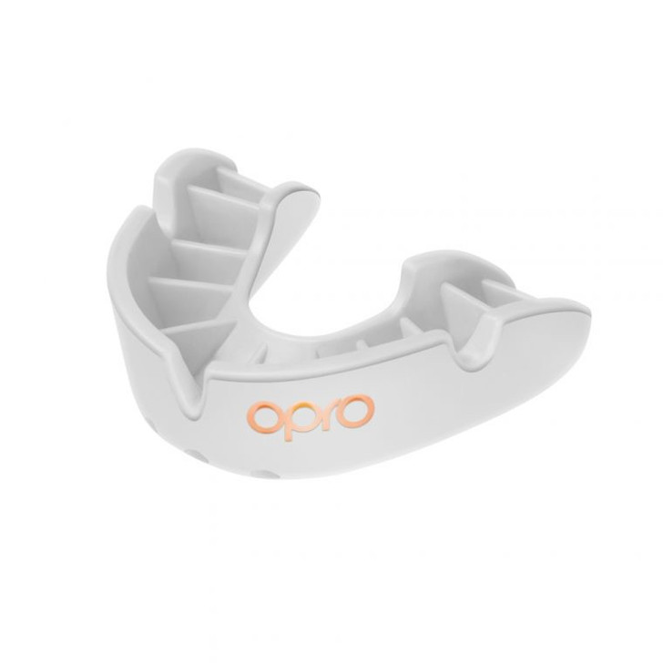 OPRO Bronze Self-Fit Mouthguard (White, Junior)