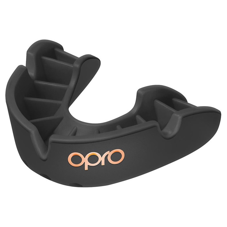 OPRO Bronze Self-Fit Mouthguard (Black, Adult)