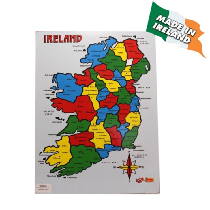 Made In Ireland Jigsaw Map of Ireland (English or Irish)