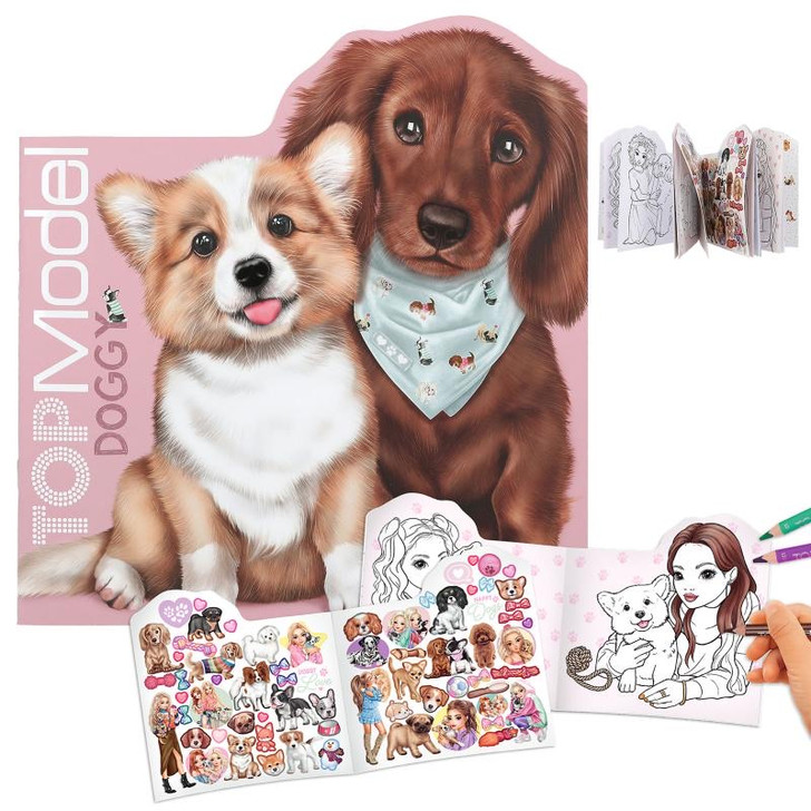 TOPModel Doggy Colouring Book Figural  KITTY and DOGGY