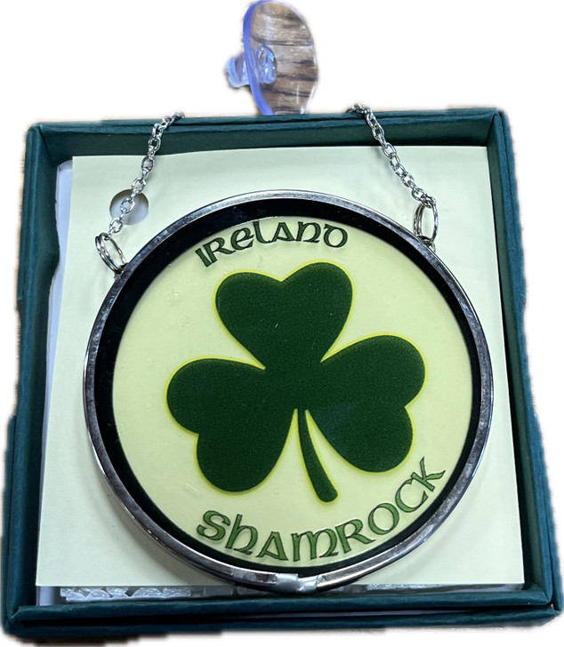 Stained Glass Round - Shamrock