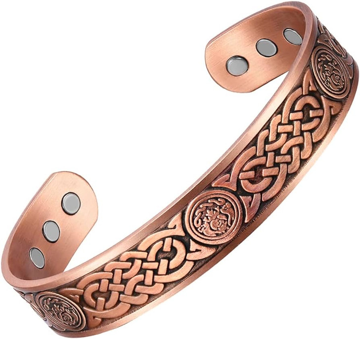 Copper Bracelt Heavy - Celtic Space Knots