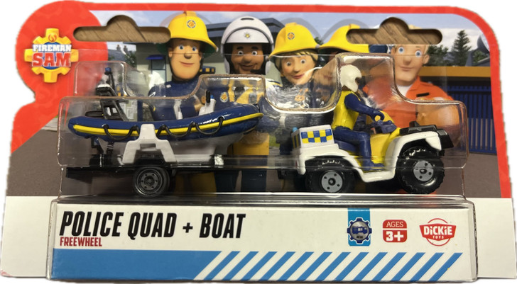 Fireman Sam Police Quad Bike With Trailer Finnegan's Corner