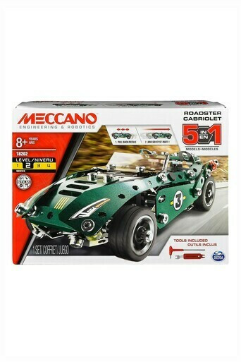 Meccano 5 Model Set - Roadster with Pull Back Motor