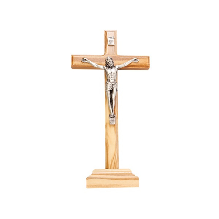 Olive Wood Standing Crucifix 7 inch