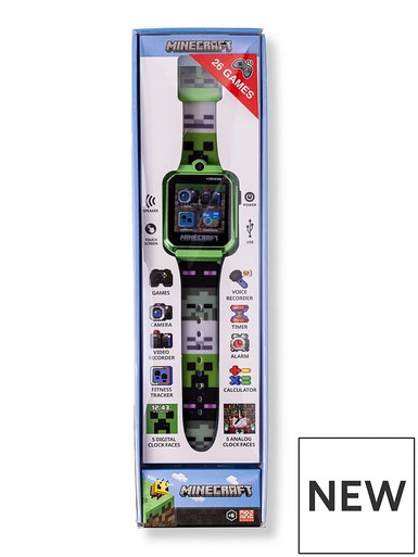 Minecraft Character Watch Minecraft Interactive Watch With Built-In Games - Finnegan's Corner