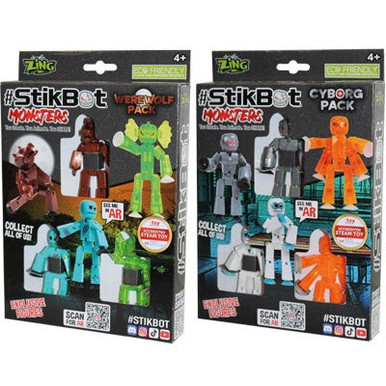 Stikbot Stick Bot 2018 Mega Monsters Series Kyron Figure No Tail Rare w  Case