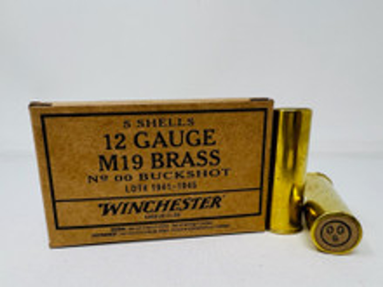 Winchester 12 Gauge Ammunition WWII Victory Series M19 XB1200M19  Full-Length Brass Case 00 Buckshot 5