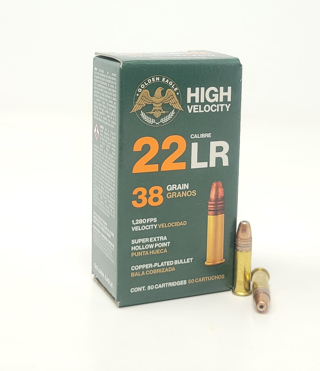 Golden Eagle 22 LR Ammunition High Velocity 1B220324 38 Grain