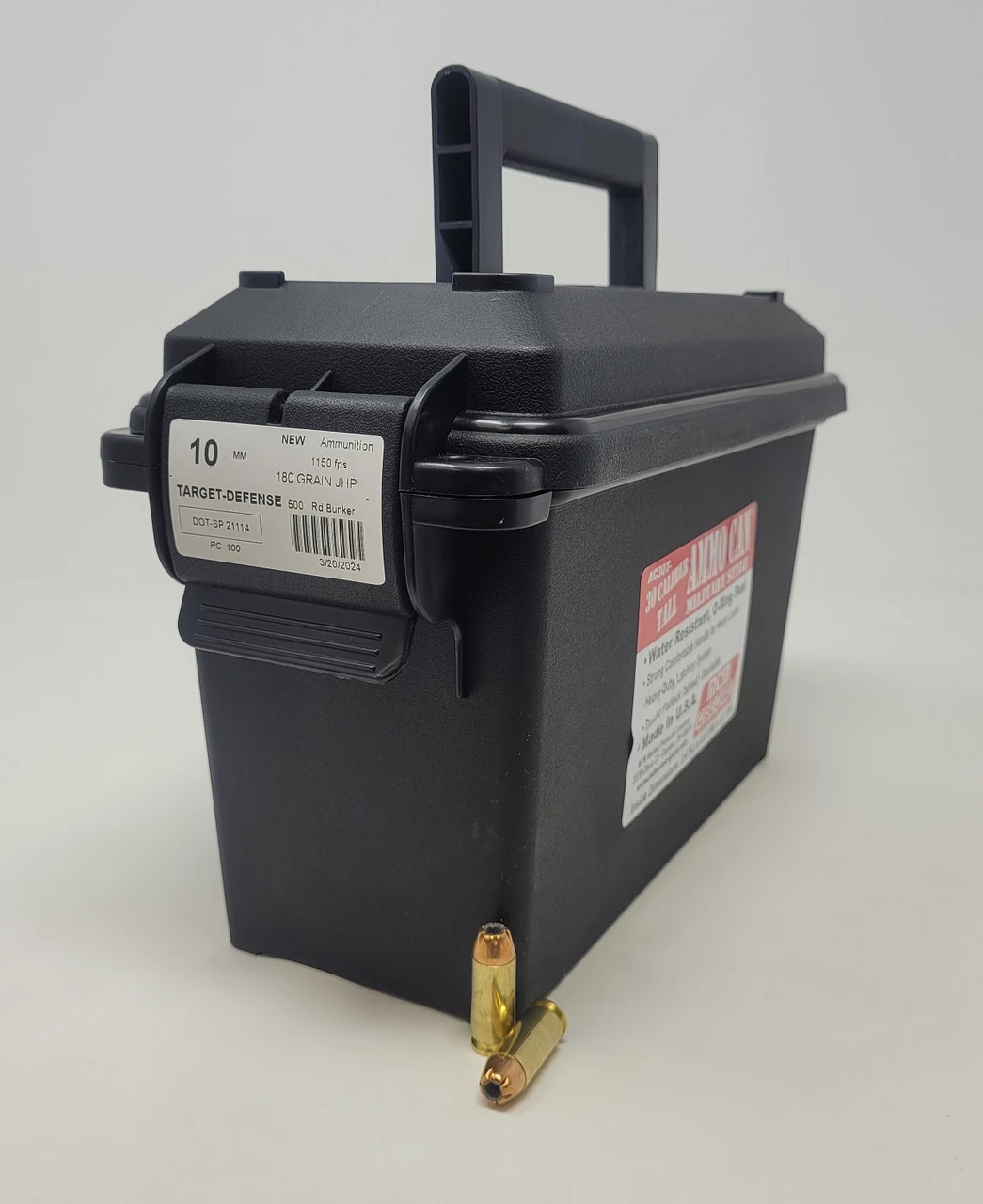 Precision One 10mm Ammunition Target Defense PONE100 180 Grain Jacketed ...