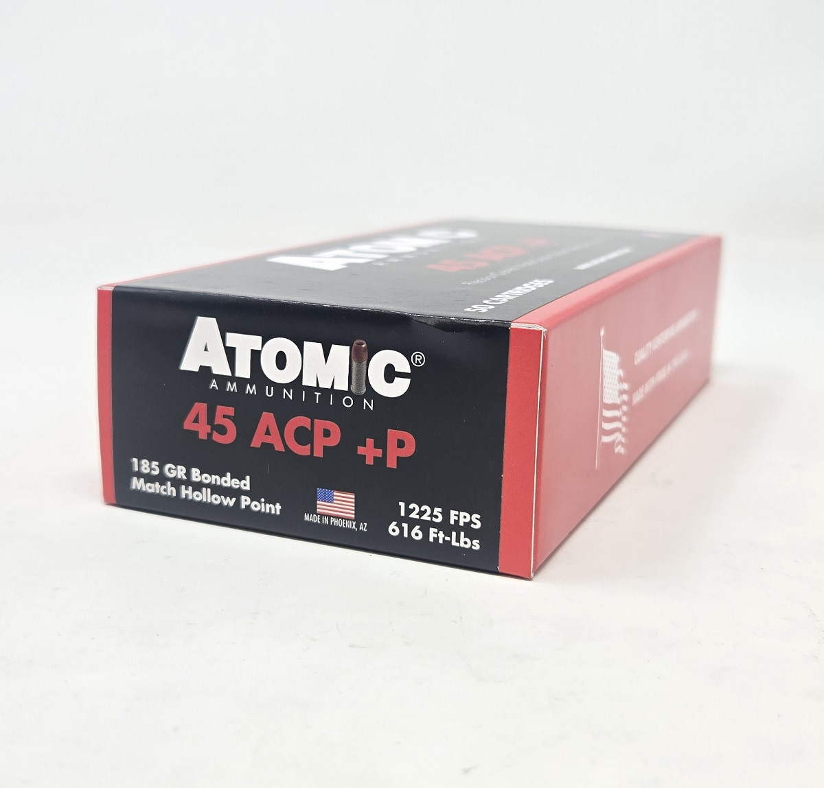 Atomic 45 Auto +P Ammunition ATOM00412 185 Grain Bonded Match Hollow ...