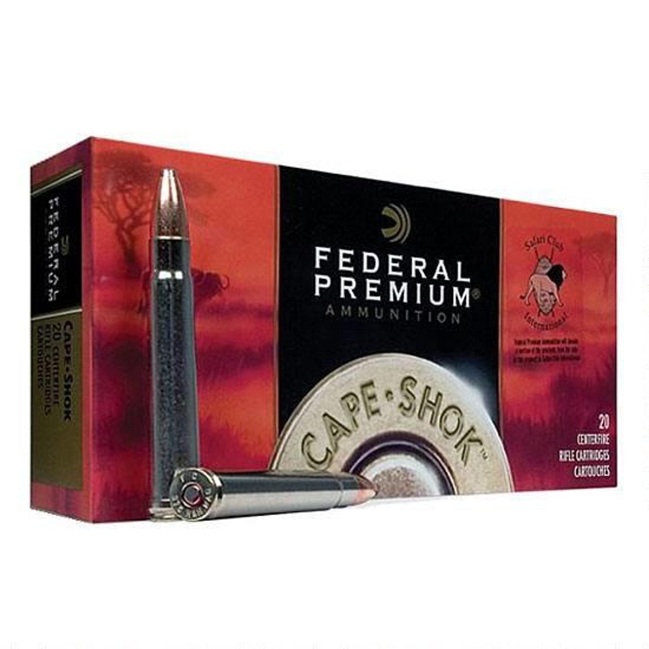 Federal 370 Sako Magnum Ammunition Premium Safari Cape Shok P370c