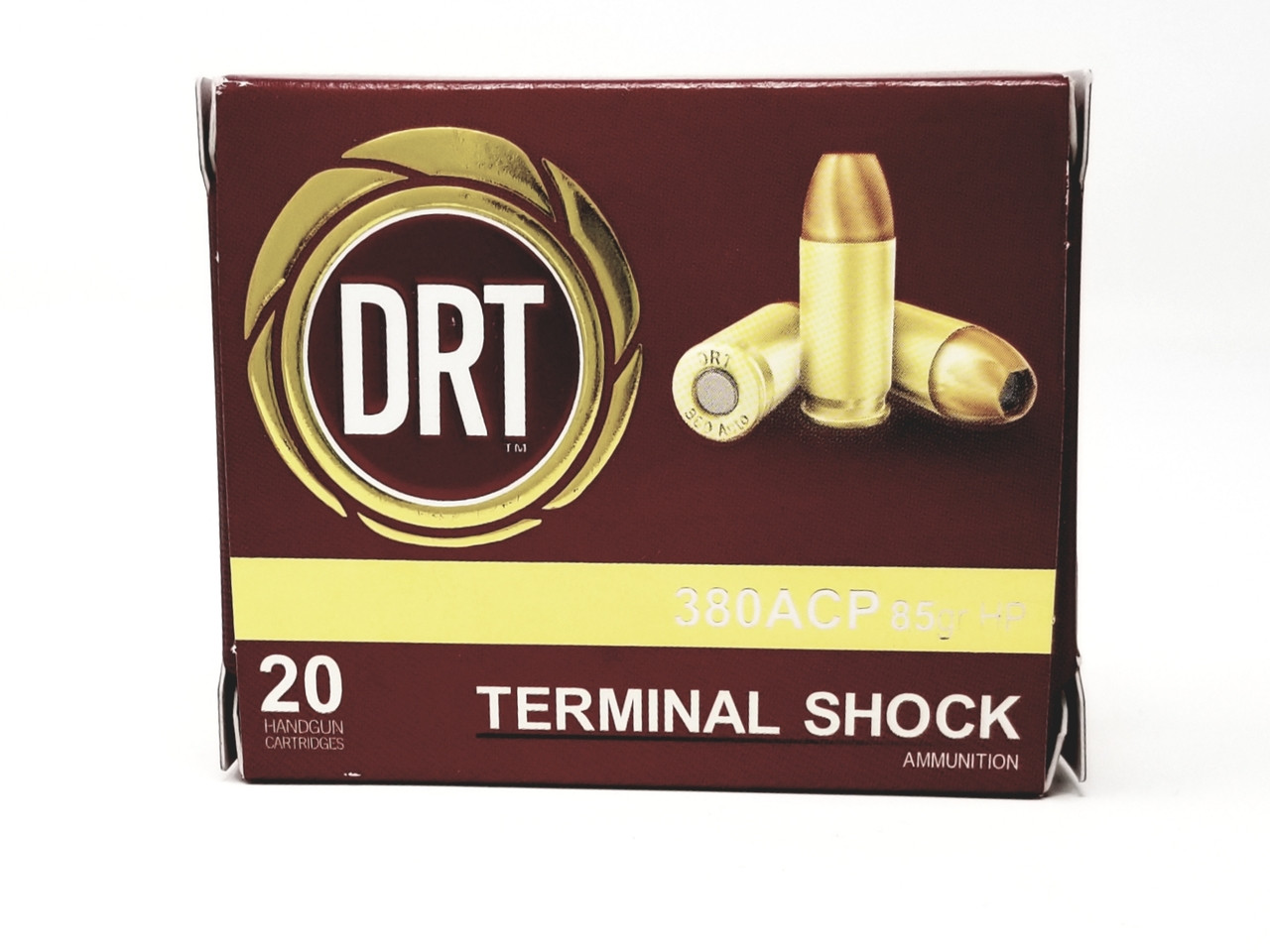 DRT 380 ACP Ammunition Terminal Shock 85 Grain Jacketed Hollow Point ...