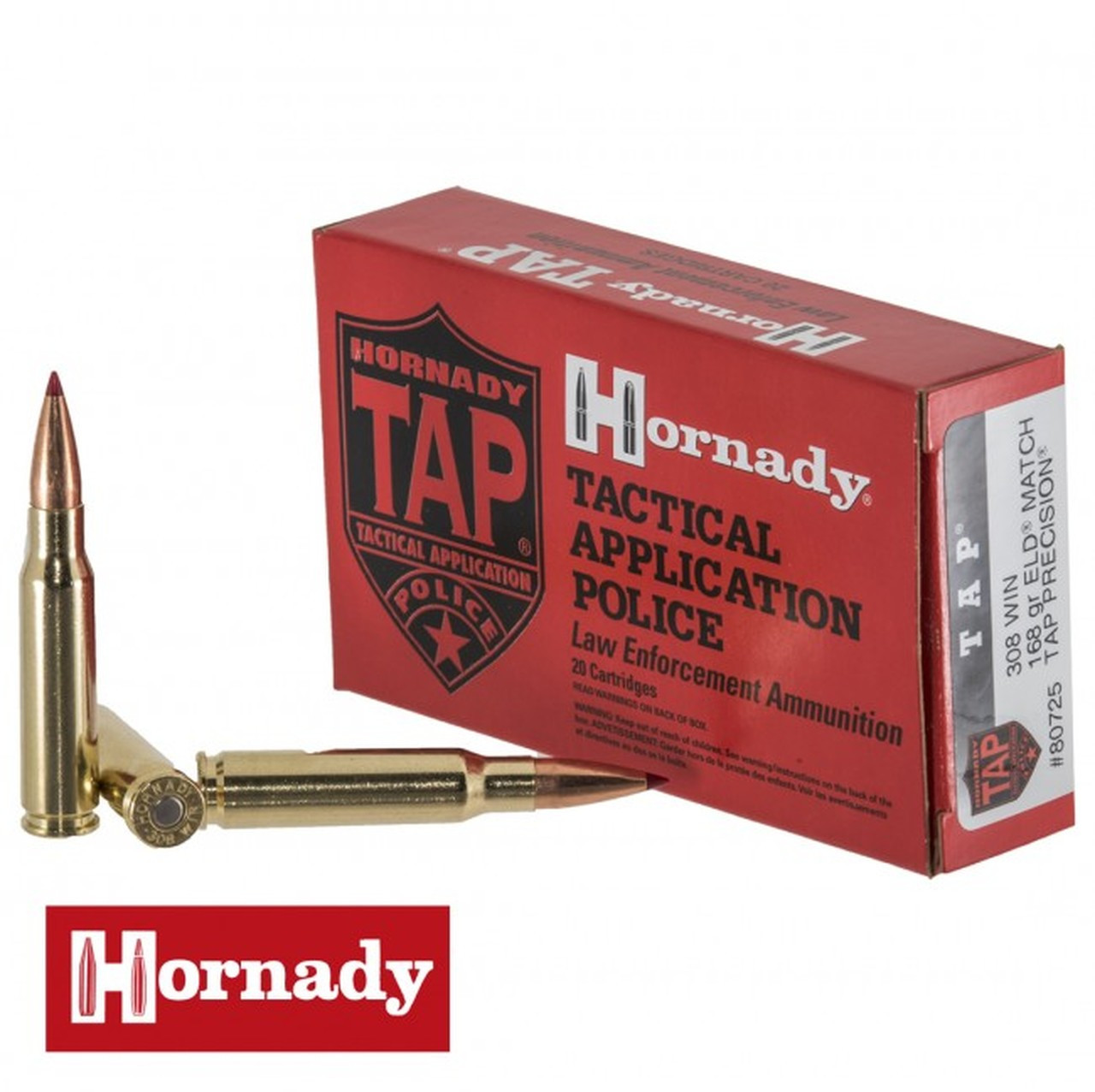 Hornady 308 Win Ammunition TAP 80725 168 Grain ELD Match 20 Rounds