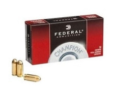 Federal 9mm Luger Ammunition WM5199 Champion Training  115 Grain Full Metal Jacket 50 Rounds