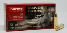 Norma 38 Special Ammunition 620540050 158 Grain Full Metal Jacket 50 Rounds