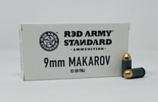 Century Red Army Standard 9x18mm **Makarov** (NOT LUGER) Ammunition AM3264 92 Grain Full Metal Jacket 50 Rounds
