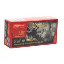 Norma 9mm Luger Ammunition NORMA620340050 124 Grain Full Metal Jacket 50 Rounds