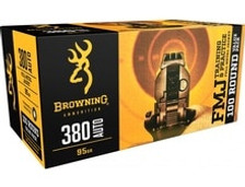 Browning 380 Auto Ammunition B191803804 Training & Practice 95 Grain Full Metal Jacket 100 Rounds