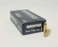 Ammo inc 9mm Luger Ammunition 9115TMCA50 115 Grain Full Metal Jacket 50 Rounds