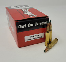 On Target .222 Rem Ammunition OT222BK55R 55 Grain Blitz King 50 Rounds