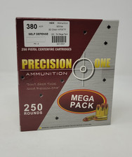 Precision One 380 Auto Ammunition PONE2 90 Grain XTP Hollow Point Mega Pack 250 Rounds
