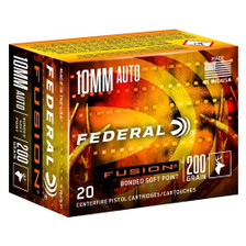 Federal Fusion 10mm Auto Ammunition F10FS1 200 Grain Bonded Soft Point 20 Rounds