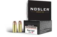 Nosler 9mm Ammunition NOS51290 Match Grade 147 Grain Jacketed Hollow Point 20 Rounds