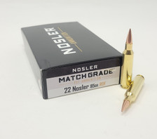 Nosler 22 Nosler Ammunition 85 Grain Reduced Drag Factor NOS60162 20 Rounds