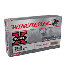 Winchester 358 Win Ammunition Super-X X3582 200 Grain Power-Point 20 Rounds