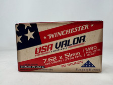 Winchester 7.62x51mm Ammunition USAVM80X Limited Edition 149 Grain M80 Full Metal Jacket 20 Rounds