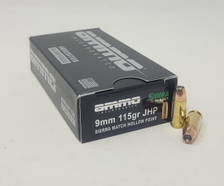 Ammo Inc 9mm Ammunition AI9115JHPSRR50 115 Grain Sierra Match Hollow Point 50 Rounds