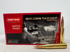 Norma 338 Lapua Mag Ammunition NORMA10185442 250 Grain Golden Target BTHP 20 Rounds