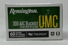 Remington 300 Blackout Ammunition 300AAC4A 220 Grain Open Tip Flat Base Subsonic 60 Rounds