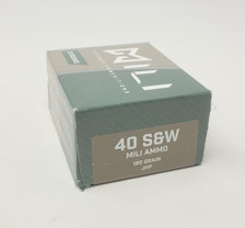 Mili 40 S&W Ammunition Custom Defense M40SWCS180C 180 Grain Jacketed Hollow Point 20 Rounds